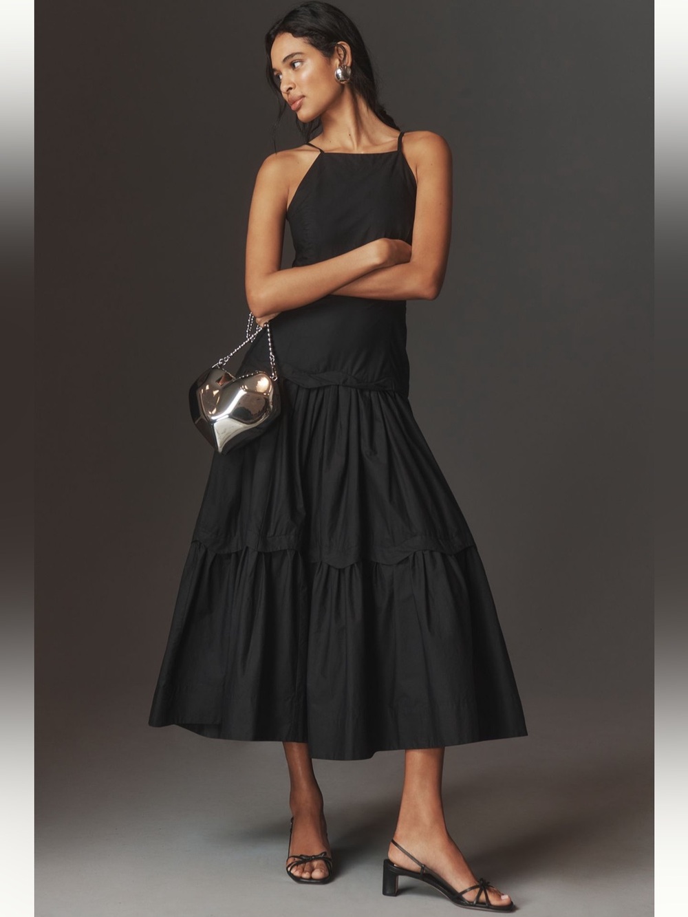 Anthropologie Maeve halter tiered maxi dress 🖤 - Picture 3 of 8
